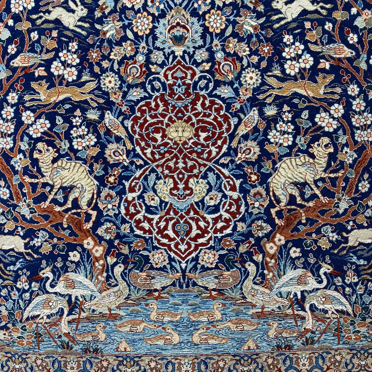 Garsaus Isfahano meistro Haghighi darbo fragmentas